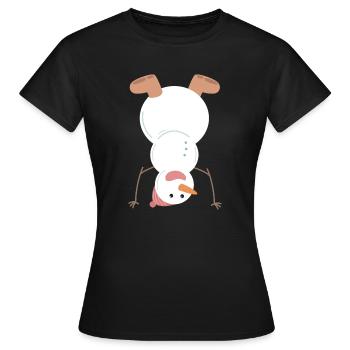 snowman - Women's T-Shirt - black - Front - AI Model Female 172 dark (172cm)