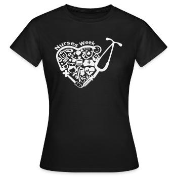 Nurse Doctor Hospital Krankenschwester - Frauen T-Shirt - Schwarz - Vorne - AI Model Female 172 dark (172cm)