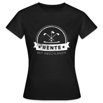 Golf Rente 2 Abschläge - Frauen T-Shirt - Schwarz - Vorne - AI Model Female 172 dark (172cm)