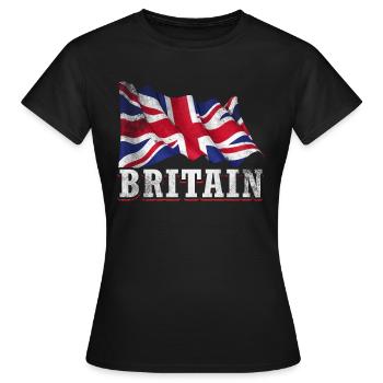 Royaume-Uni Royaume Uni Drapeau britannique - T-shirt Femme - noir - Devant - AI Model Female 172 dark (172cm)