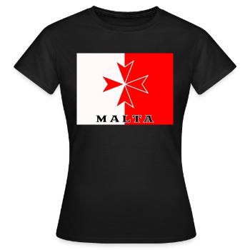 Drapeau Malte - T-shirt Femme - noir - Devant - AI Model Female 172 dark (172cm)