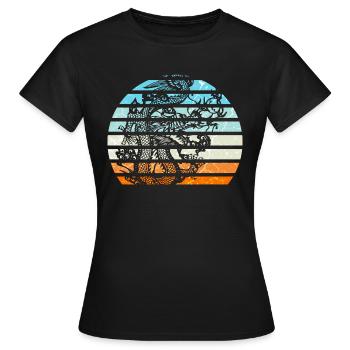 Dragon chinois - T-shirt Femme - noir - Devant - AI Model Female 172 dark (172cm)