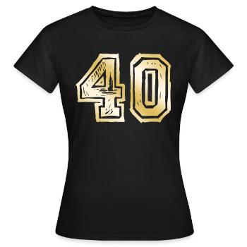 40 Nombre d’or - T-shirt Femme - noir - Devant - AI Model Female 172 dark (172cm)