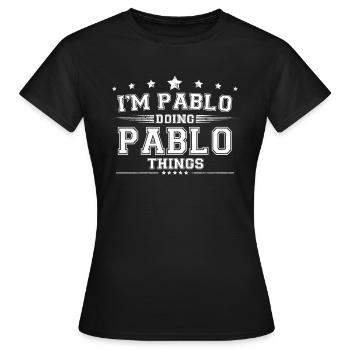 Pablo - Frauen T-Shirt - Schwarz - Vorne - AI Model Female 172 dark (172cm)