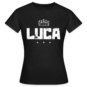 Luca - T-shirt Femme - noir - Devant - AI Model Female 172 dark (172cm)