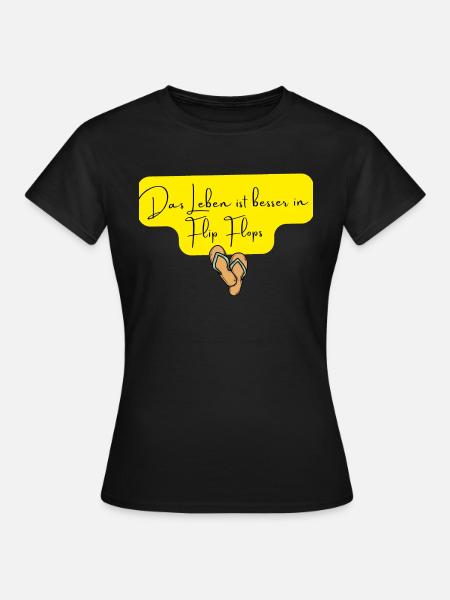 Flip Flop - Frauen T-Shirt - Schwarz