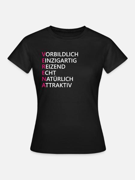 Verena Name Geschenk - Frauen T-Shirt - Schwarz