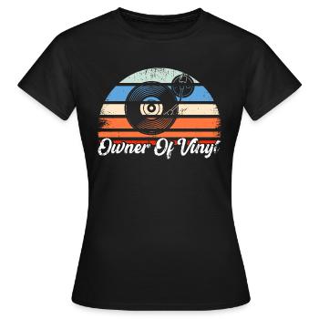 Vinyl Record Collection Record Gift - Women's T-Shirt - black - Front - AI Model Female 172 dark (172cm)