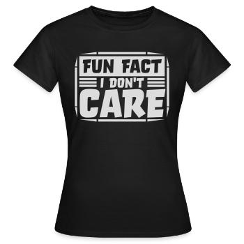 Je me fiche des faits - T-shirt Femme - noir - Devant - AI Model Female 172 dark (172cm)