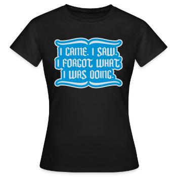 Je suis venu voir oublier - T-shirt Femme - noir - Devant - AI Model Female 172 dark (172cm)