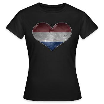 Holland-Heart - T-shirt Femme - noir - Devant - AI Model Female 172 dark (172cm)