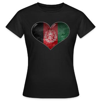 Cœur de l’Afghanistan - T-shirt Femme - noir - Devant - AI Model Female 172 dark (172cm)