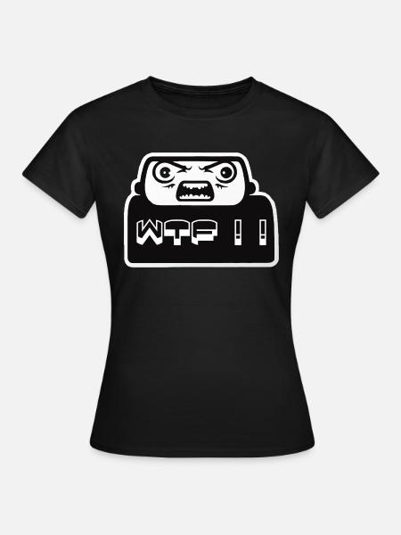 WTF Autoaufkleber - Frauen T-Shirt - Schwarz