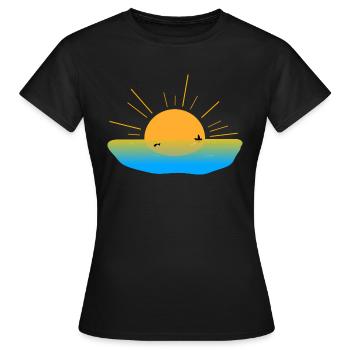 Sunrise - Women's T-Shirt - black - Front - AI Model Female 172 dark (172cm)