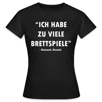 boardgame chess backgammon game night - Frauen T-Shirt - Schwarz - Vorne - AI Model Female 172 dark (172cm)