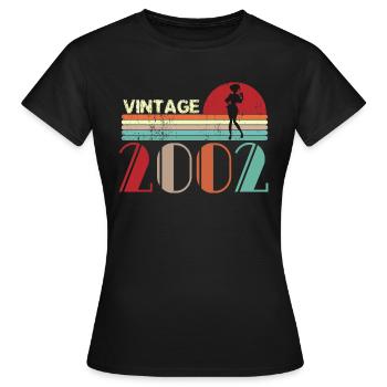 Vintage Geburtstag Retro Sonnenuntergang Design - Frauen T-Shirt - Schwarz - Vorne - AI Model Female 172 dark (172cm)