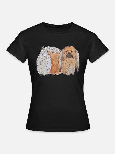 Pekingese - fun - Women's T-Shirt - black