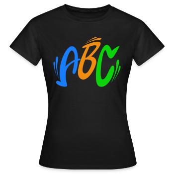 ABC couleurs - T-shirt Femme - noir - Devant - AI Model Female 172 dark (172cm)