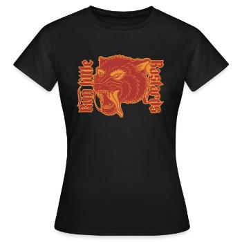 Courir petits bâtards loup Illustration - T-shirt Femme - noir - Devant - AI Model Female 172 dark (172cm)
