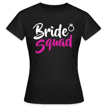 Bride Squad Braut JGA Junggesellin - Frauen T-Shirt - Schwarz - Vorne - AI Model Female 172 dark (172cm)