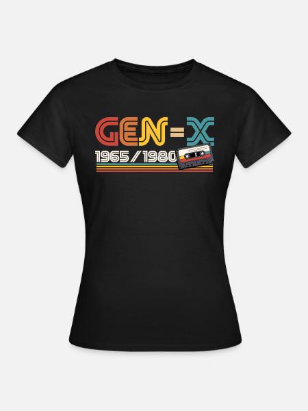 Gen-X 1965 / 1980 Sukupolvi X Good Times Retro - Dame-T-shirt - sort