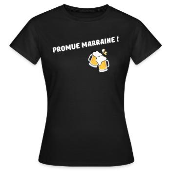 Promue Marraine ! - T-shirt Femme - noir - Devant - AI Model Female 172 dark (172cm)