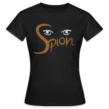 Espion - T-shirt Femme - noir - Devant - AI Model Female 172 dark (172cm)