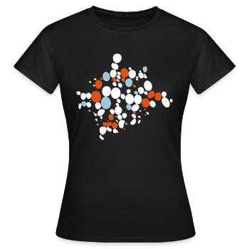 abstract form - Women's T-Shirt - black - Front - AI Model Female 172 dark (172cm)