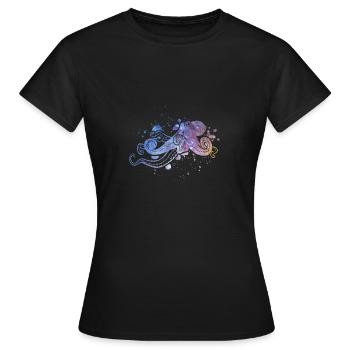 pieuvre - T-shirt Femme - noir - Devant - AI Model Female 172 dark (172cm)