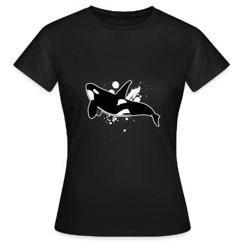 Orca - Frauen T-Shirt - Schwarz - Vorne - AI Model Female 172 dark (172cm)