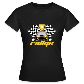 Rallye - Frauen T-Shirt - Schwarz - Vorne - AI Model Female 172 dark (172cm)