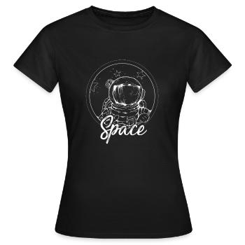 Weltraum - Frauen T-Shirt - Schwarz - Vorne - AI Model Female 172 dark (172cm)