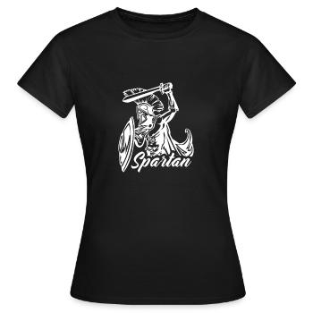 Sparta - Frauen T-Shirt - Schwarz - Vorne - AI Model Female 172 dark (172cm)