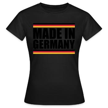 Fabriqué en Allemagne - T-shirt Femme - noir - Devant - AI Model Female 172 dark (172cm)