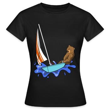 Seglen Segelboot Segler - Frauen T-Shirt - Schwarz - Vorne - AI Model Female 172 dark (172cm)