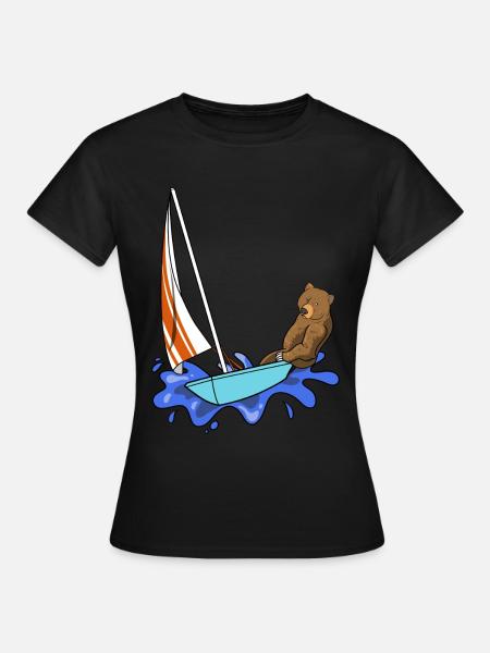 Seglen Segelboot Segler - Frauen T-Shirt - Schwarz