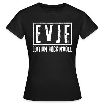 EVJF édition rock n roll - T-shirt Femme - noir - Devant - AI Model Female 172 dark (172cm)