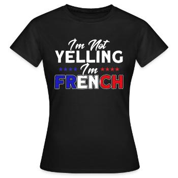 French Flag French Roots Gift - Women's T-Shirt - black - Front - AI Model Female 172 dark (172cm)