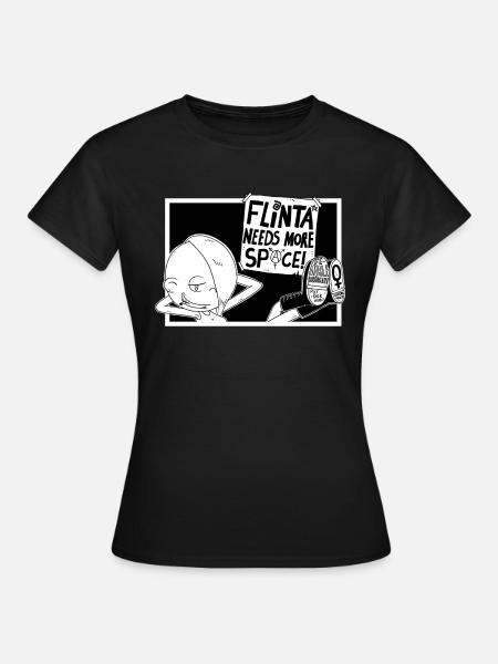 FLINTA Needs More Space! - Frauen T-Shirt - Schwarz