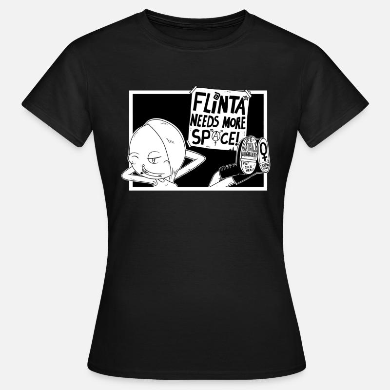 FLINTA Needs More Space! - Women's T-Shirt - black