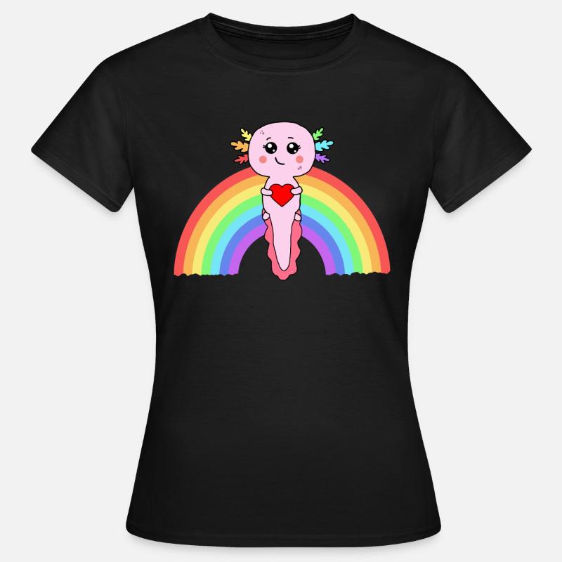 Rainbow Axolotl - Women's T-Shirt - black