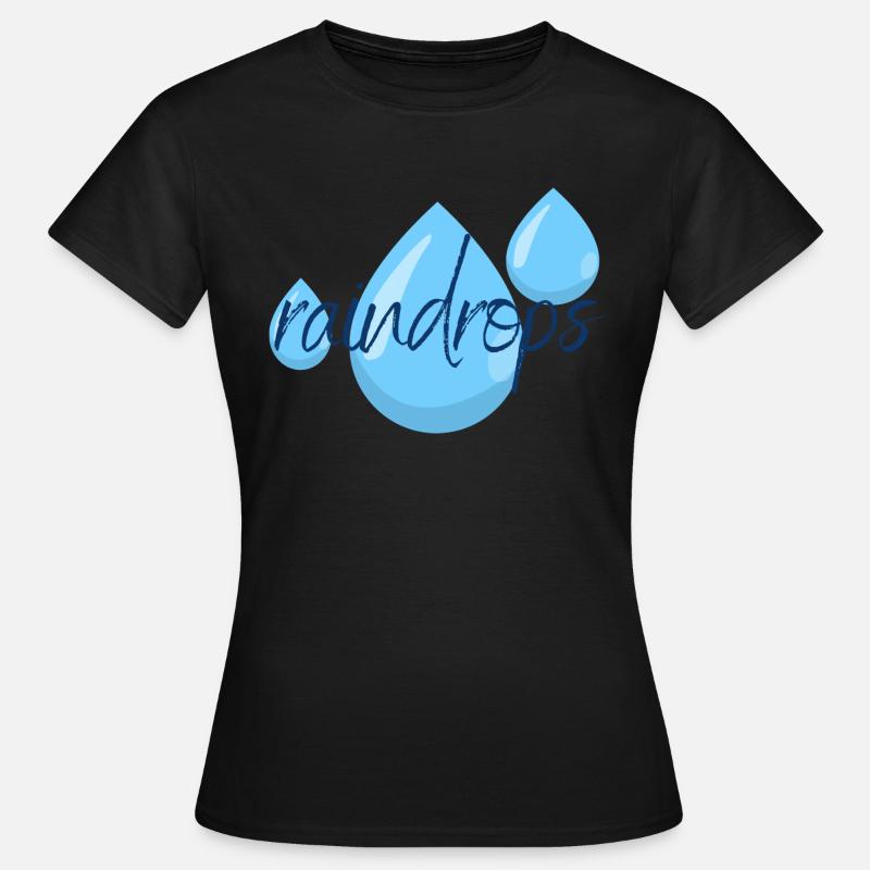 raindrops - Frauen T-Shirt - Schwarz
