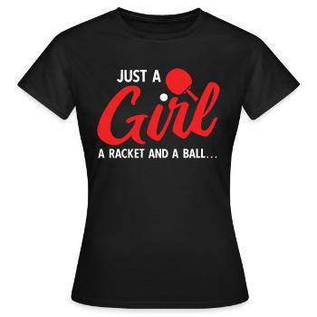 Tischtennisspieler Spruch Für Tischtennis - Frauen T-Shirt - Schwarz - Vorne - AI Model Female 172 dark (172cm)