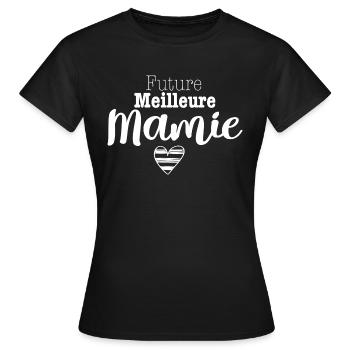 future meilleure mamie - T-shirt Femme - noir - Devant - AI Model Female 172 dark (172cm)