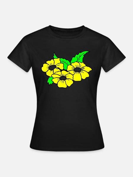 Fleur - T-shirt Femme - noir
