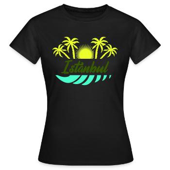 Istanbul - T-shirt Femme - noir - Devant - AI Model Female 172 dark (172cm)