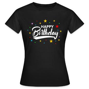 Joyeux anniversaire Les femmes brillent le jour de votre anniversaire - T-shirt Femme - noir - Devant - AI Model Female 172 dark (172cm)