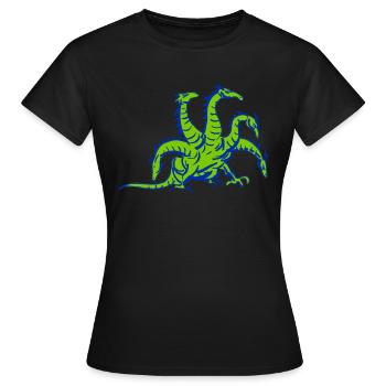 drache hydra dragon - Frauen T-Shirt - Schwarz - Vorne - AI Model Female 172 dark (172cm)