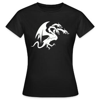 Tête de dragon 3 - T-shirt Femme - noir - Devant - AI Model Female 172 dark (172cm)
