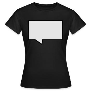 Sprechblase - T-shirt Femme - noir - Devant - AI Model Female 172 dark (172cm)